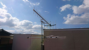 福岡市の今宿東で地デジとFMアンテナ工事